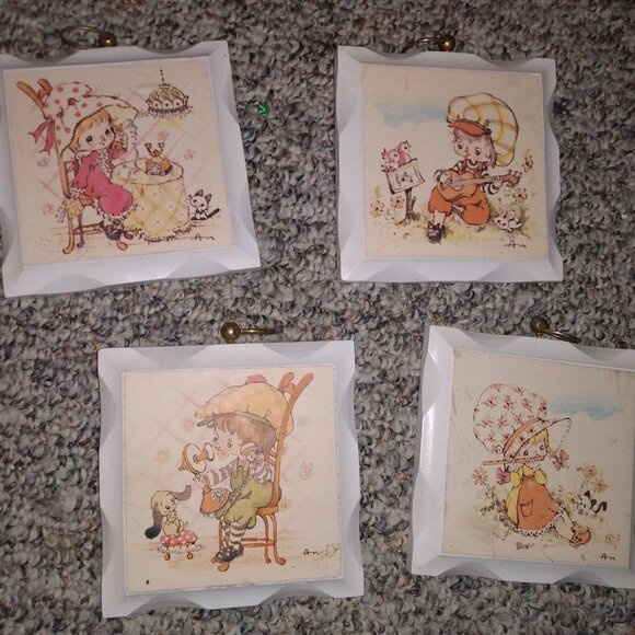 Vintage Homco Wooded Wall Hanging decor - Picture 1 of 3